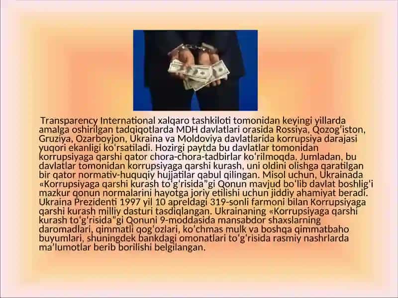Korrupsiyaning mohiyati va uning oqibatlar 4