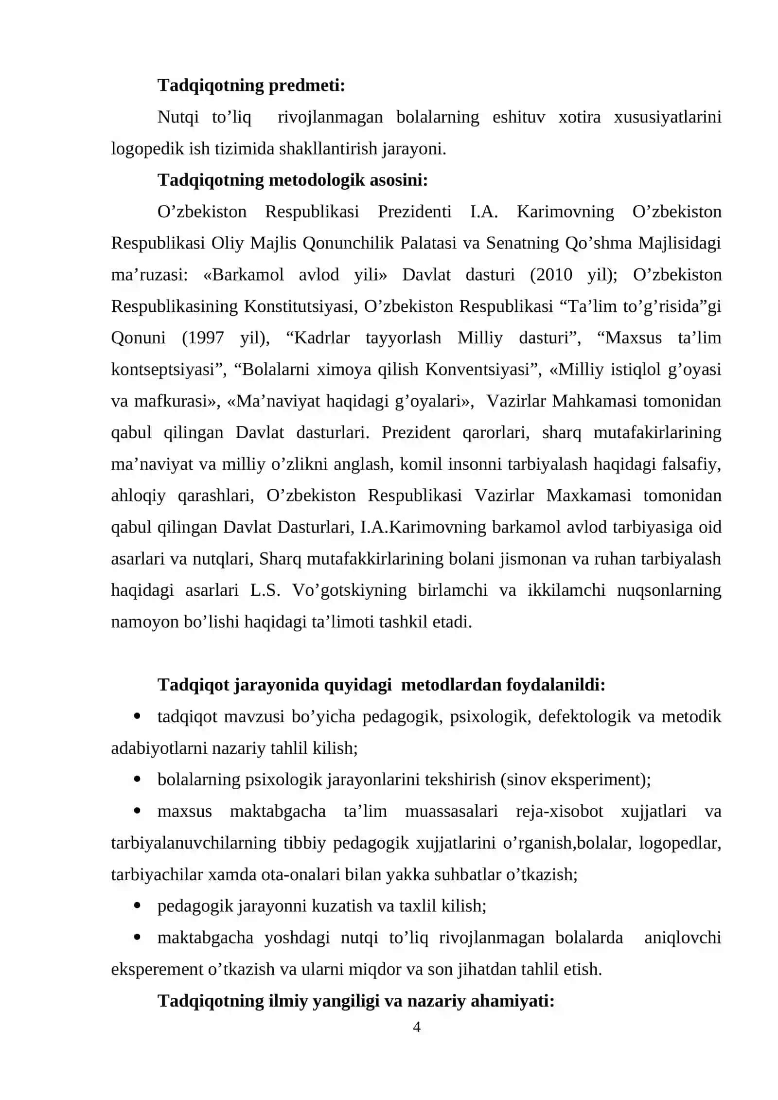 Nutqi to’liq rivojlanmagan bolalarning nutqiy xotirasini logopedik ish tizimida shakllantirish 4