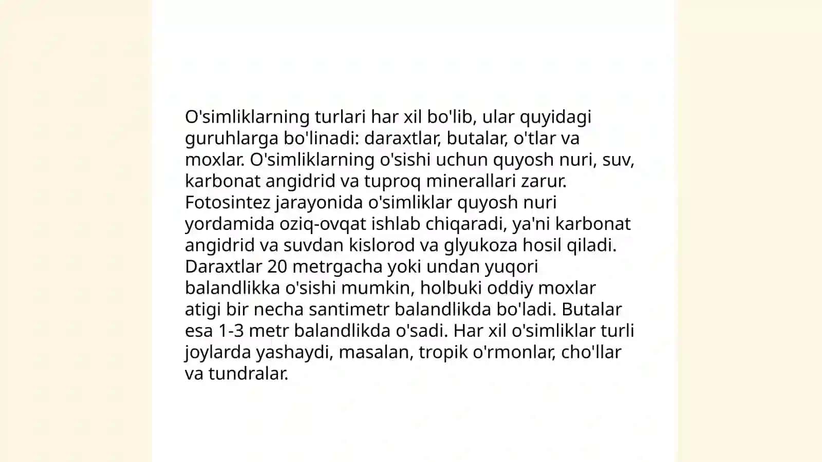 Hayvonlar va ularning yashash muhitlari 4