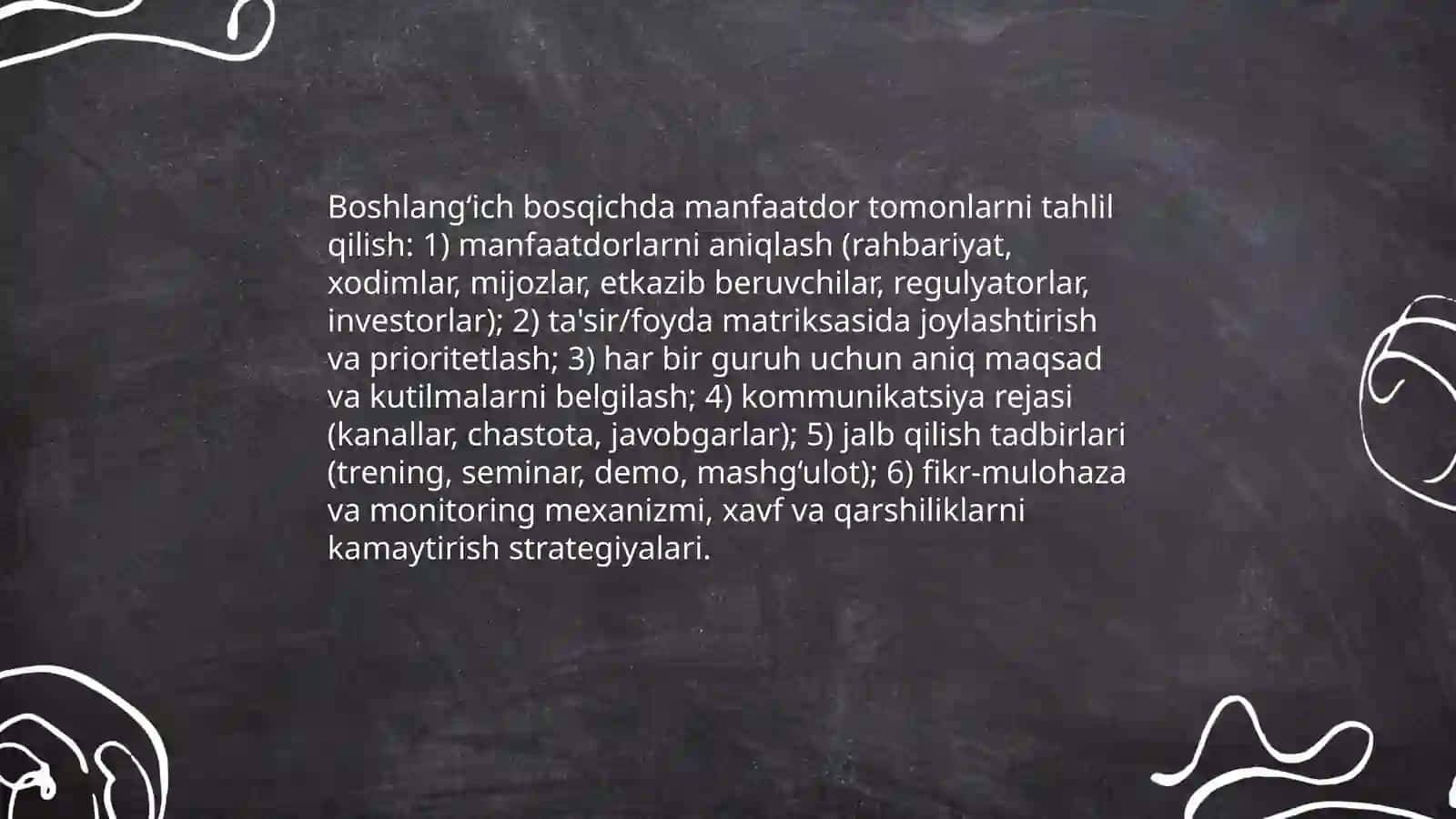 DT loyihalar uchun boshlang‘ich bosqich strategiyalarini ishlab chiqish 4