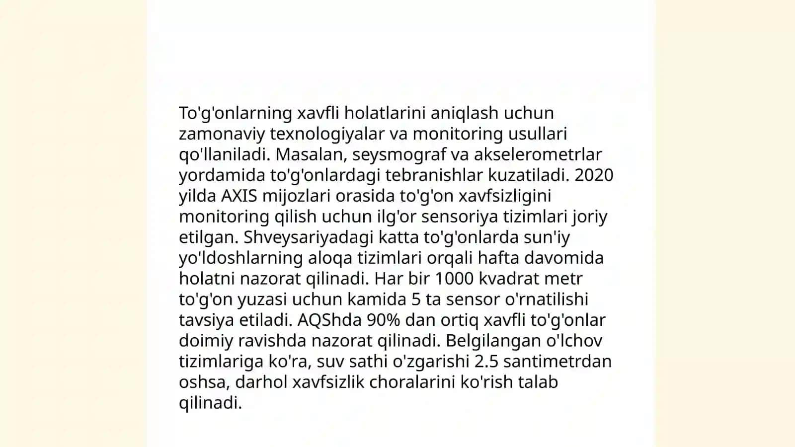 Gidrotexnika inshootlarining xavsizlik jategoryalarini baholash 4
