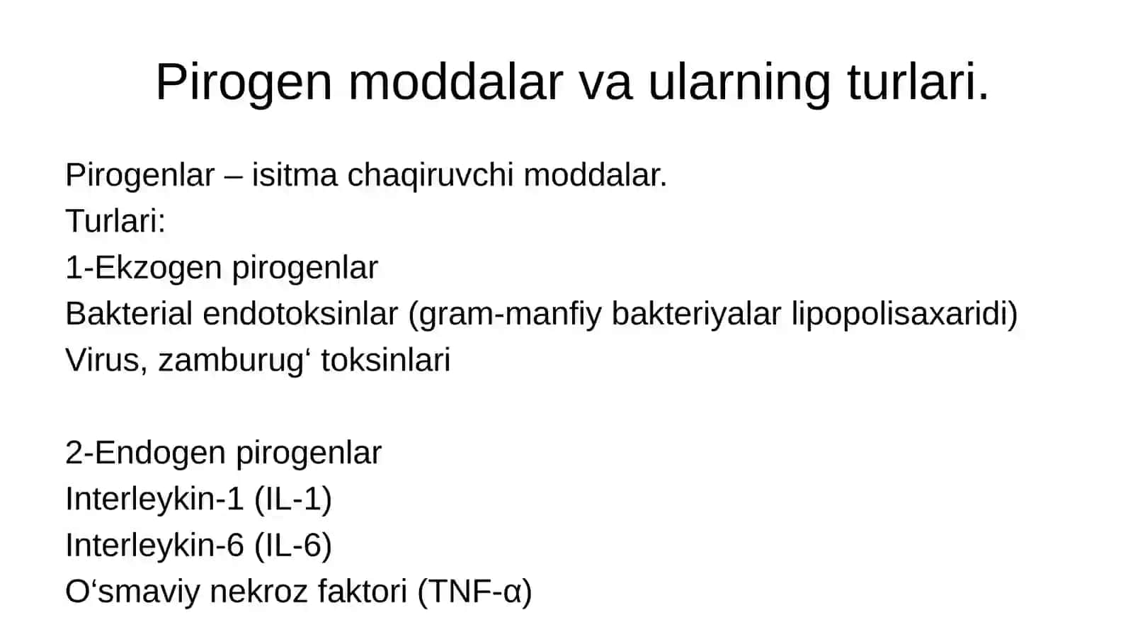Pirogen reaksiyalar: sabablari, klinikasi va diagnostikasi, birinchi yordam 4