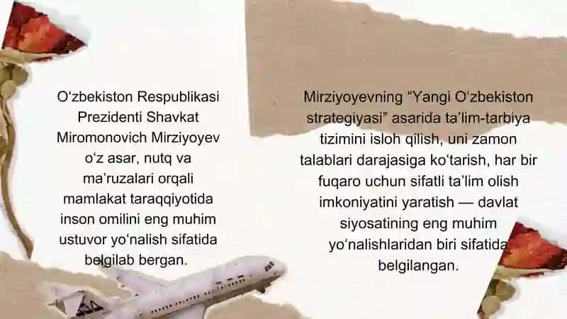 O’zbekiston respublikasi prezidenti Sh.M.Mirziyoyev asarlarida ta’lim-tarbiya masalalari 4