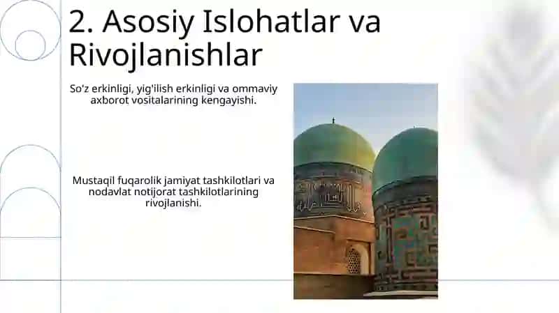 Òzbekistonda demokratik fuqarolik jamiyati asoslarining shakillanishi 4
