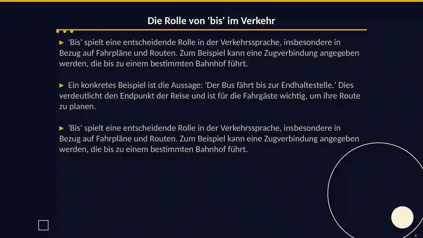 Mobilitat und Verkehr konjunktionen bis,seit 4