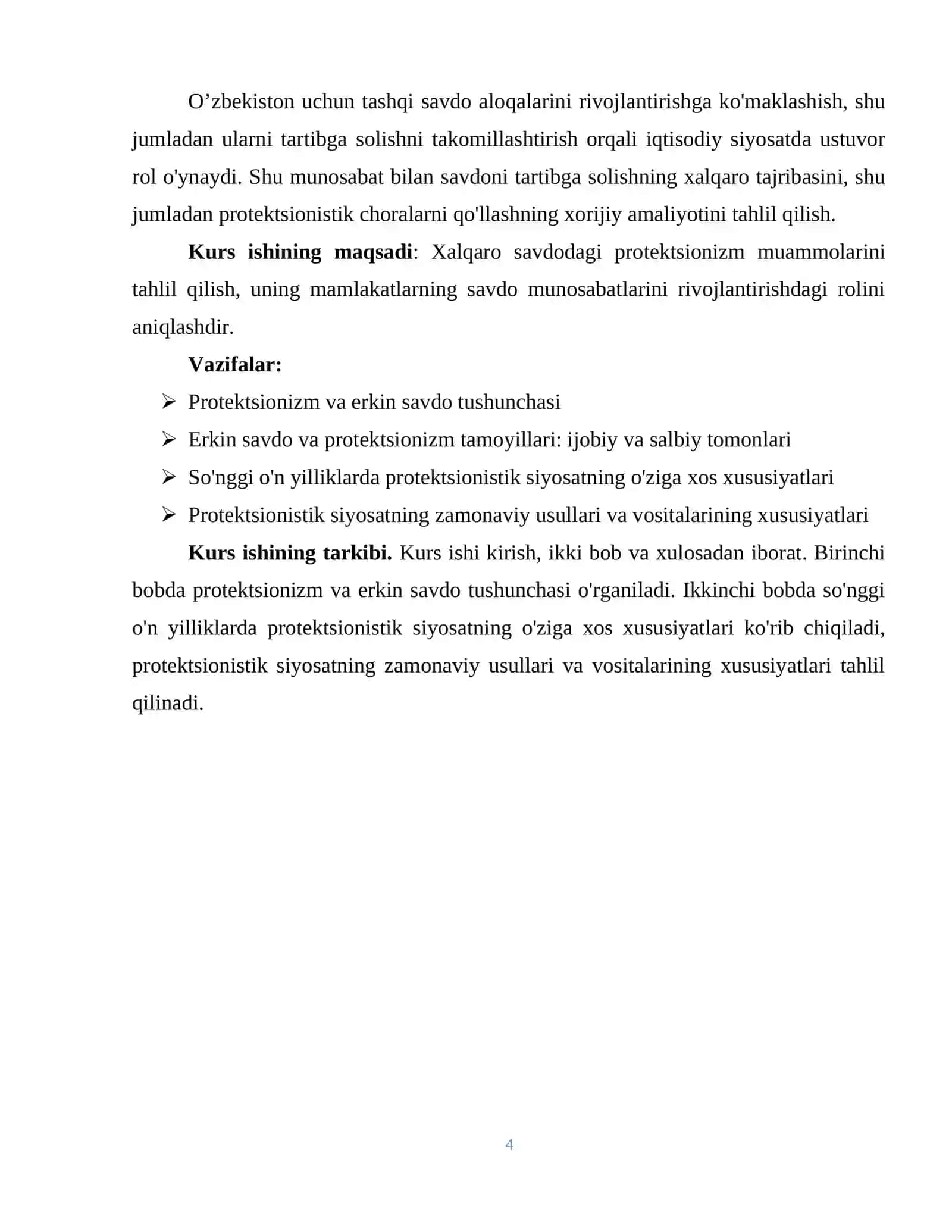 Erkin savdo va protektsionizm siyosati 4