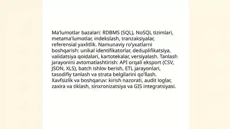 Sotsiologik tadqiqotlarda tanlashni amalga oshishirishida axborot texnologiyalari 4