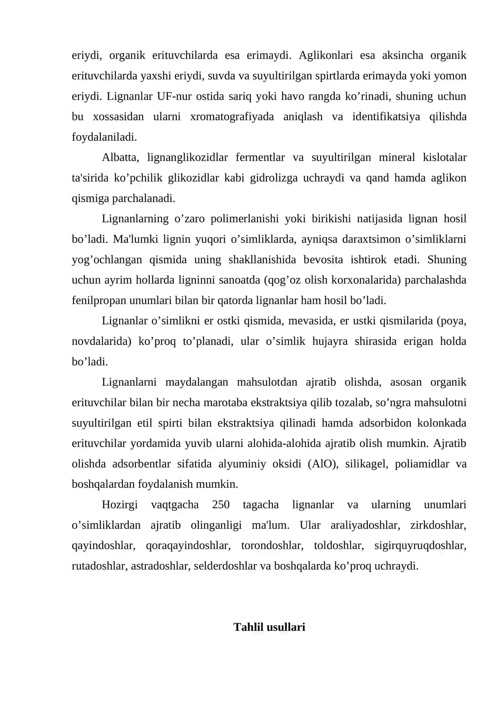 Lignanlar bo’lgan dorivor o’simliklar va mahsulotlar mavzusidagi ma'ruza uchun uslubiy qo’llanma 4