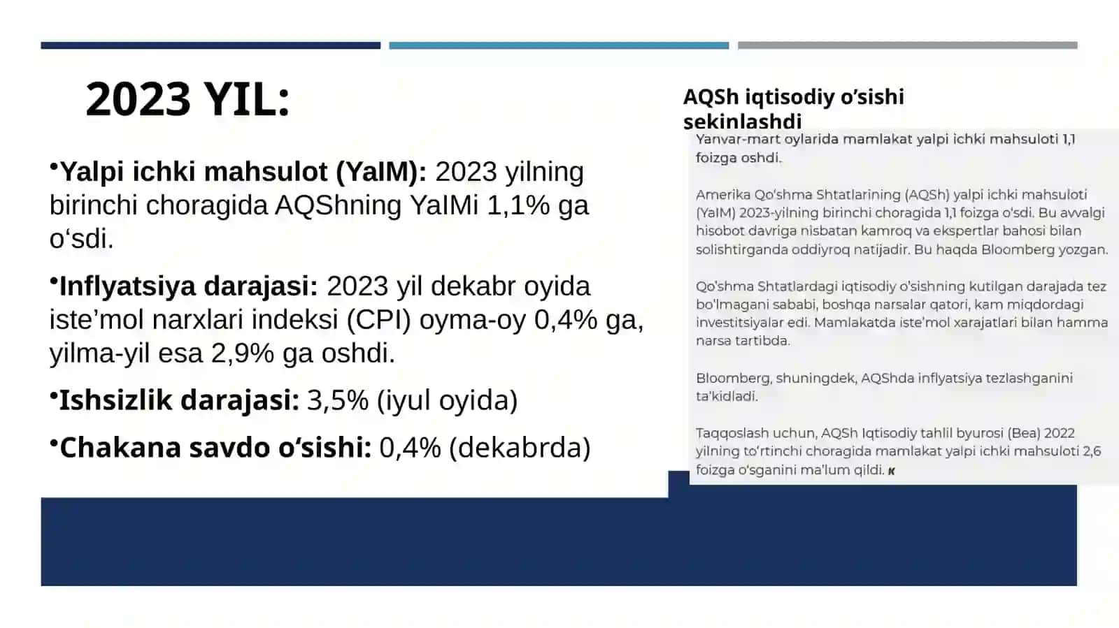 Amerika davlatining makro iqtisodiy ko‘rsatkichlari 4