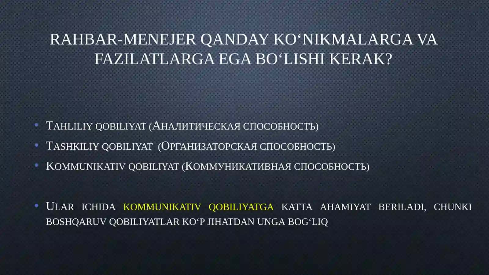 TASHKILOTDAGI MULOQOT TIZIMI 4