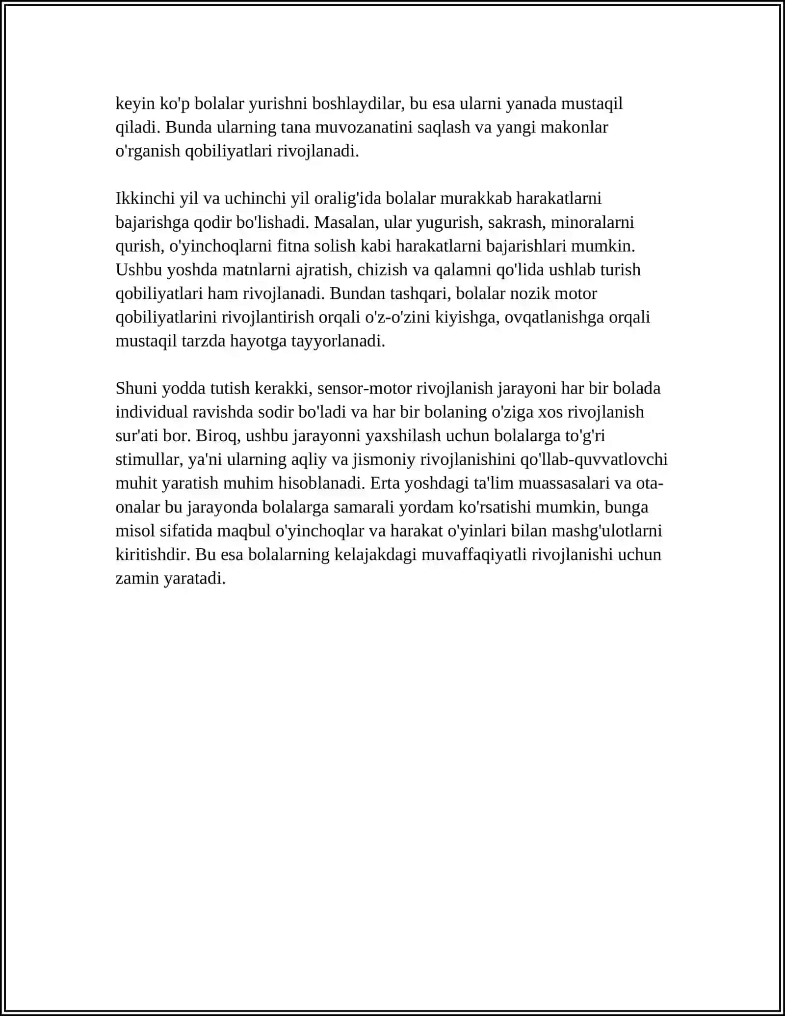 ILK YOSHDAGI BOLALAR RIVOJLANISH BOSQICHLARINING PSIXALOGIK PEDOGOGIK XUSUSIYATLARI 4