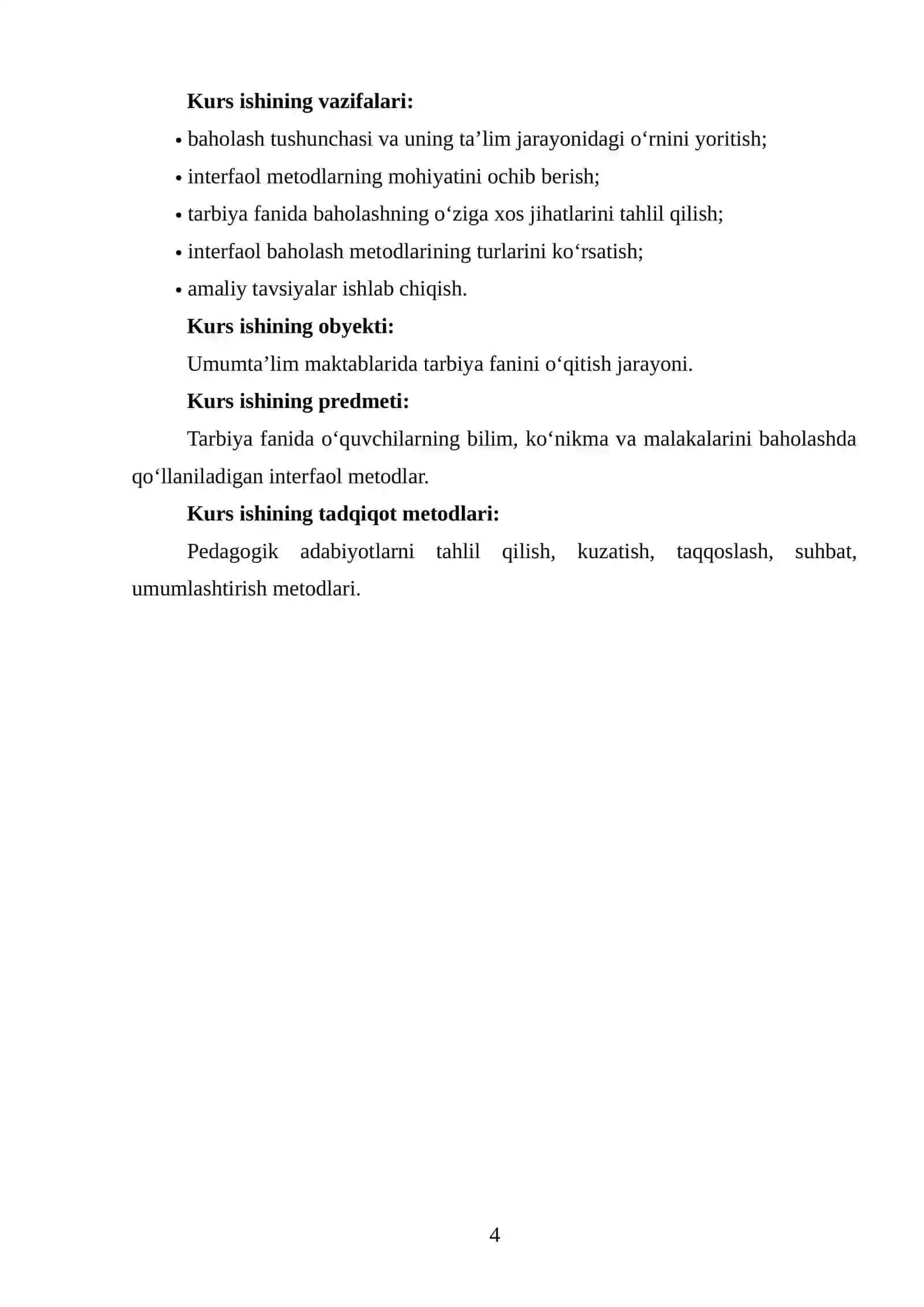 TARBIYA FANINI OʻQITISH METOD VA VOSITALARI 4