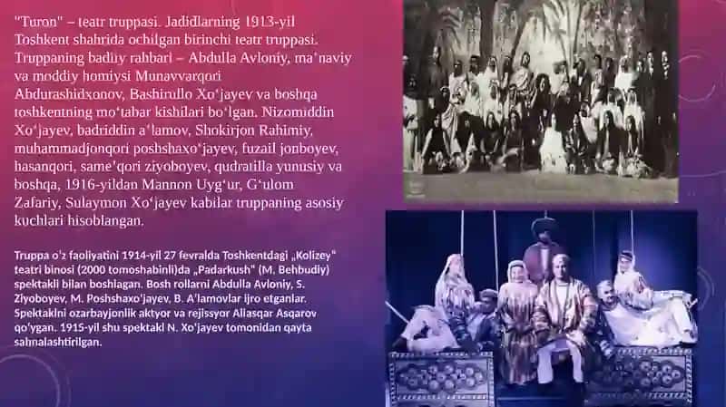 XIX ASRNING OXIRI XX ASRNING BOSHLARIDA O’ZBEK TEATRI 4