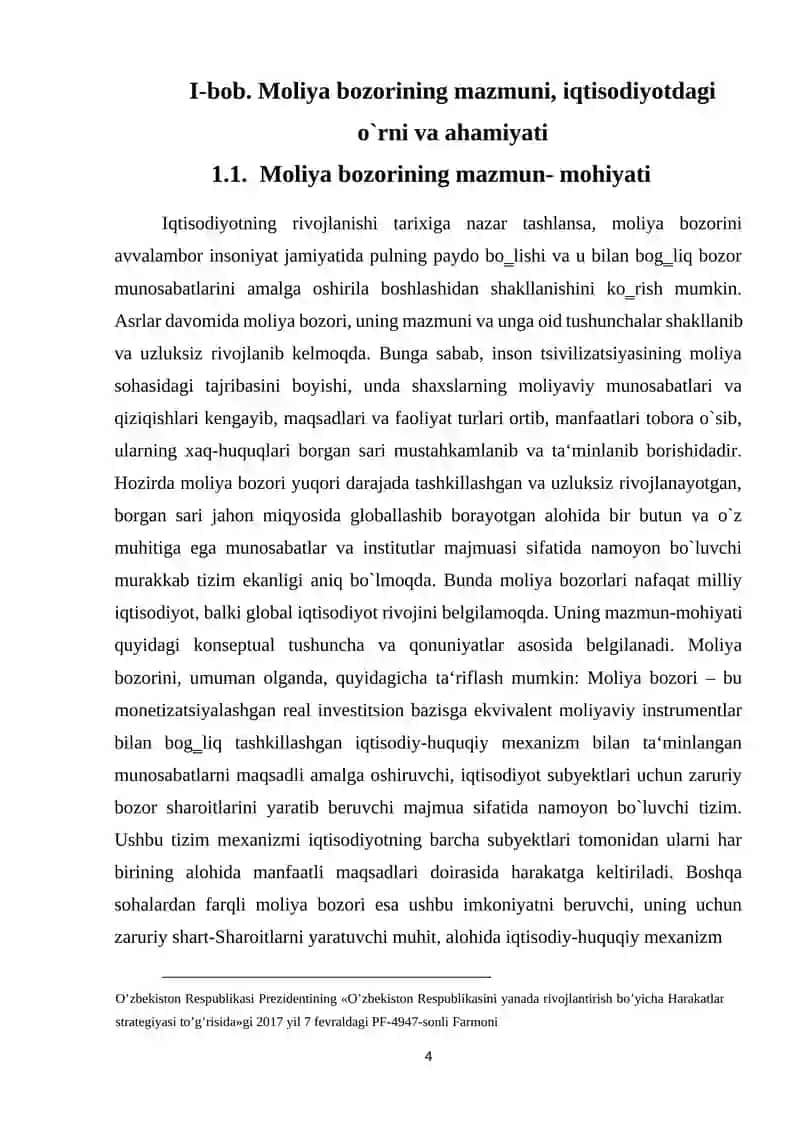 Fond bozorida moliyaviy instrumentlar daromadliligi tahlili 4
