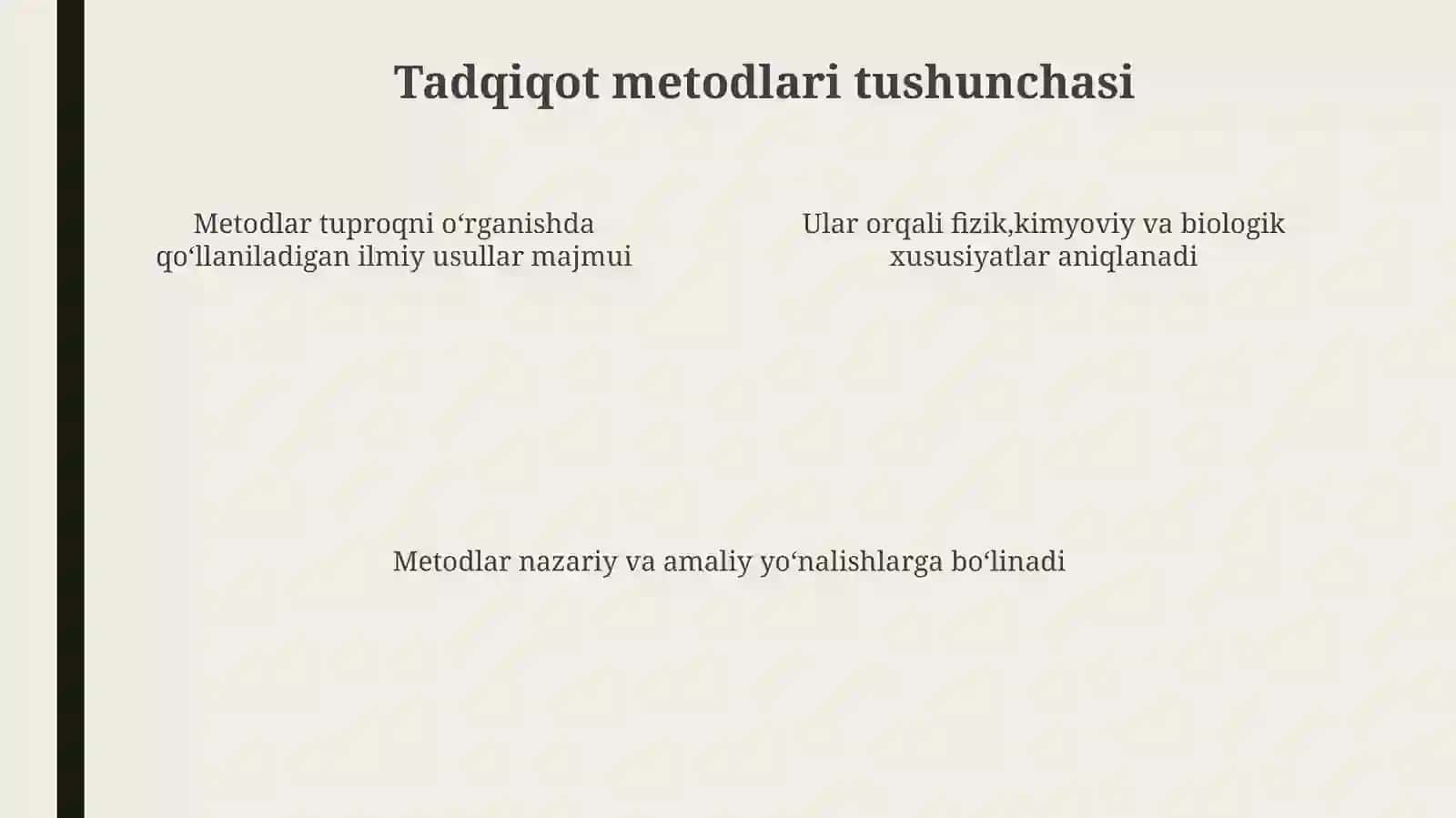 Tuproqlar Geografiyasida tadqiqot metodlari 4