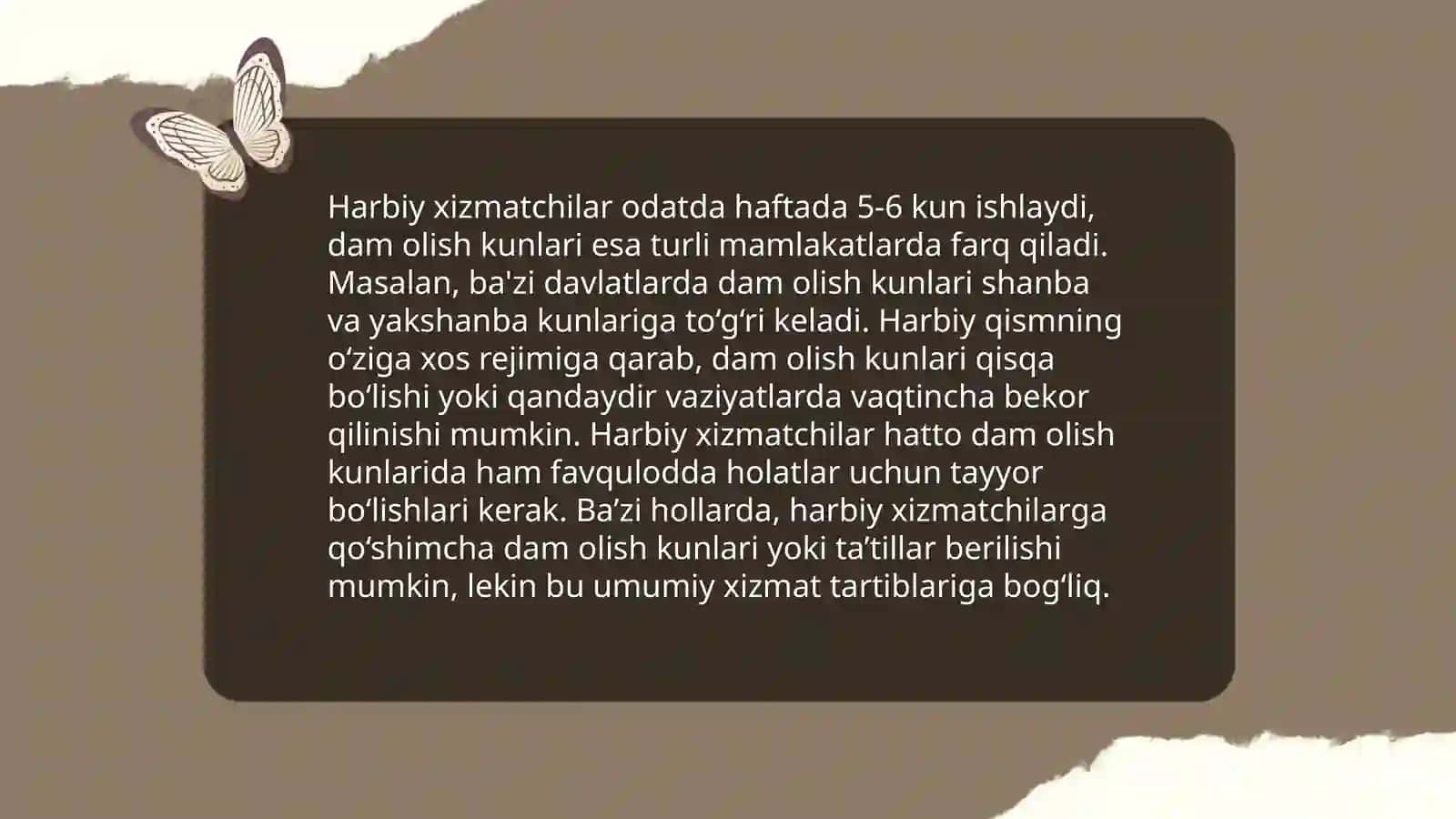 Harbiy xizmatchilarning mehnat sharoitlari 4