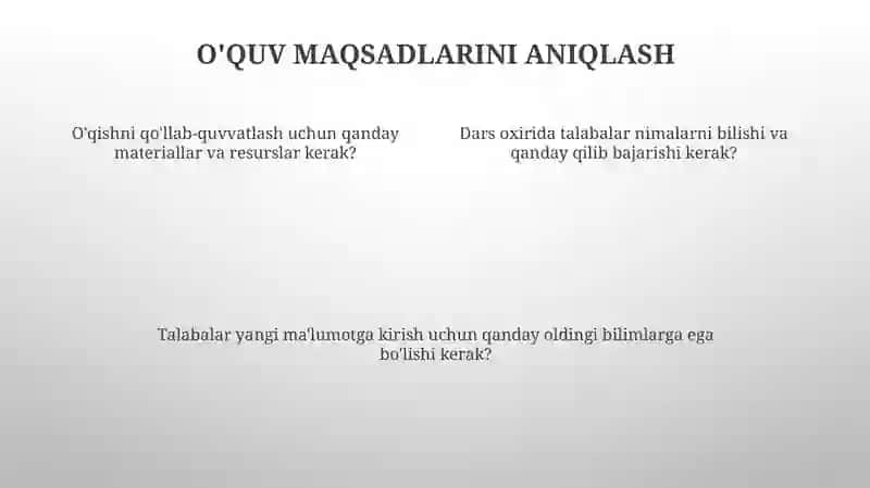 Boshlang'ich sinflarda darsni tashkil qilishga tayyorgarlik 4