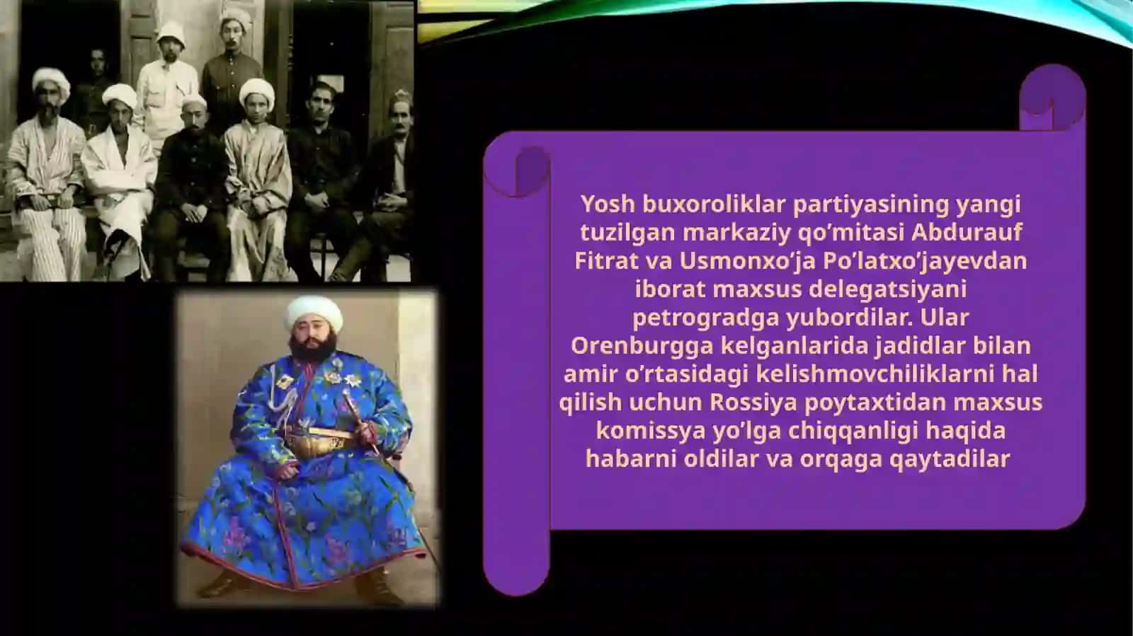 1917-1920-yillarda Buxoro amirligidagi ijtimoiy-siyosiy ahvol.  Yosh buxoroliklar tashkilotining faoliyati. 4