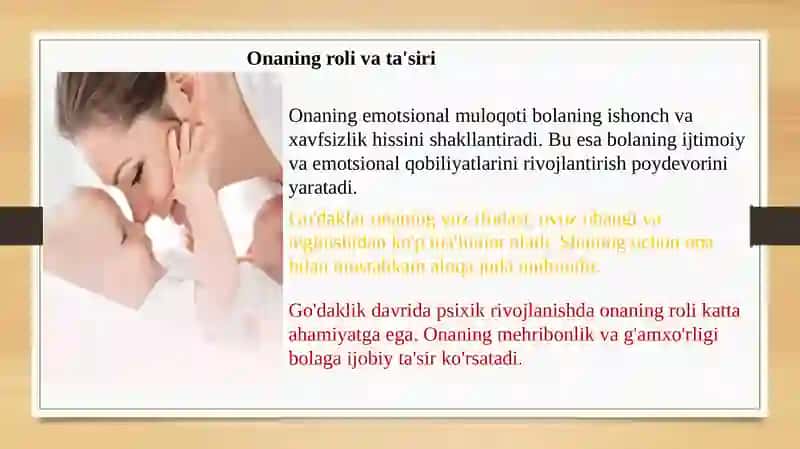 Godakli davrida psixik rivojlanishda kattalar bilan emotsional muloqotning ahamiyati 4