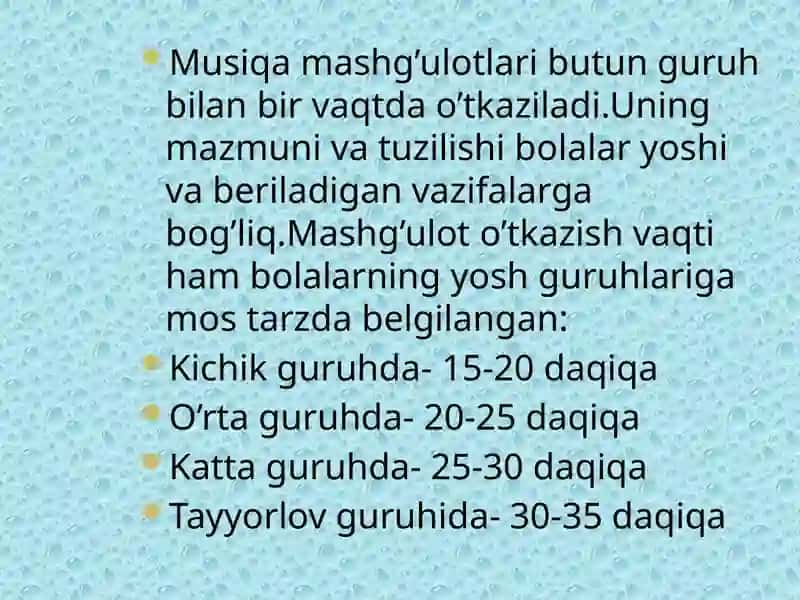 Maktabgacha yoshdagi bolalar musiqa faoliyati 4