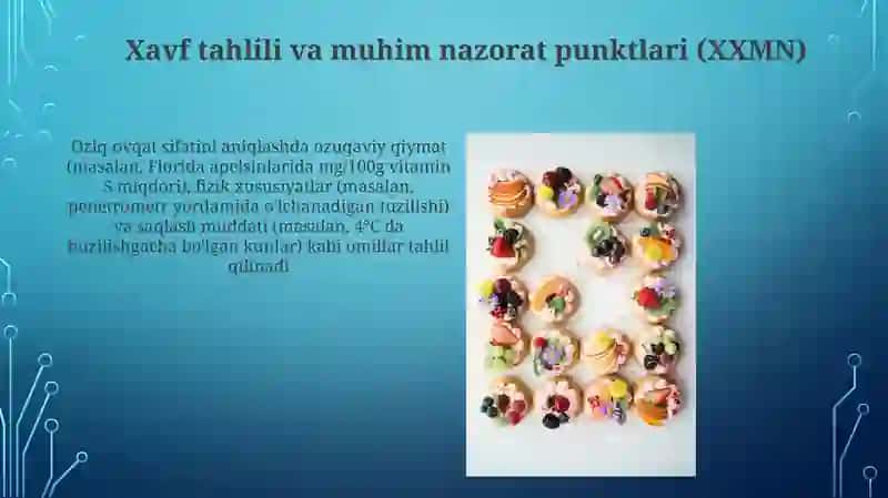 Oziq - ovqat mahsulotlarini sifat darajasini aniqlash usullari 4