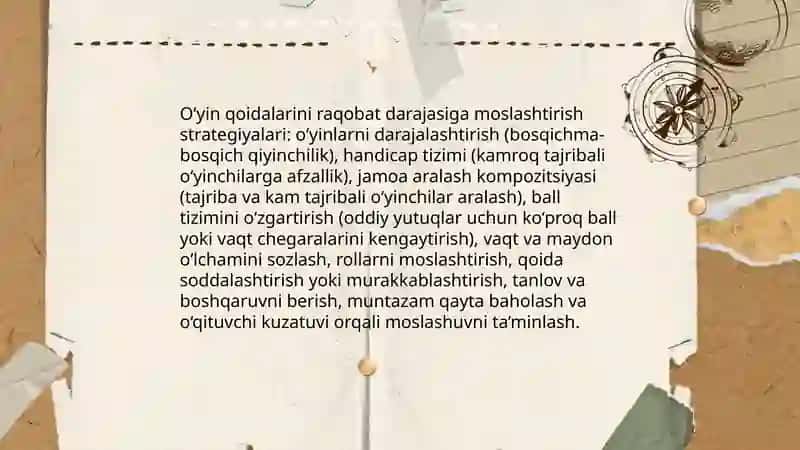 Raqobatli va noiqtidor o‘quvchilar bilan o‘yinlarni tashkil etish 4