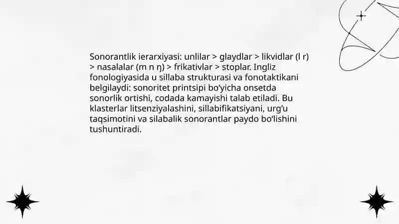Sonorantlar va ularning ingliz tilidagi holati 4