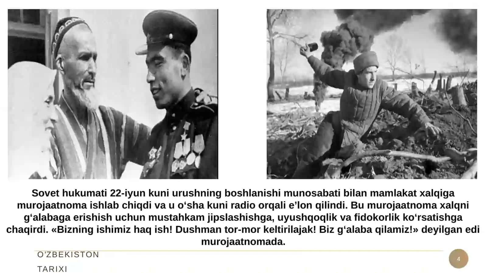 O‘zbekiston Ikkinchi jahon urushi yillarida (1941-1945 yillar) 4