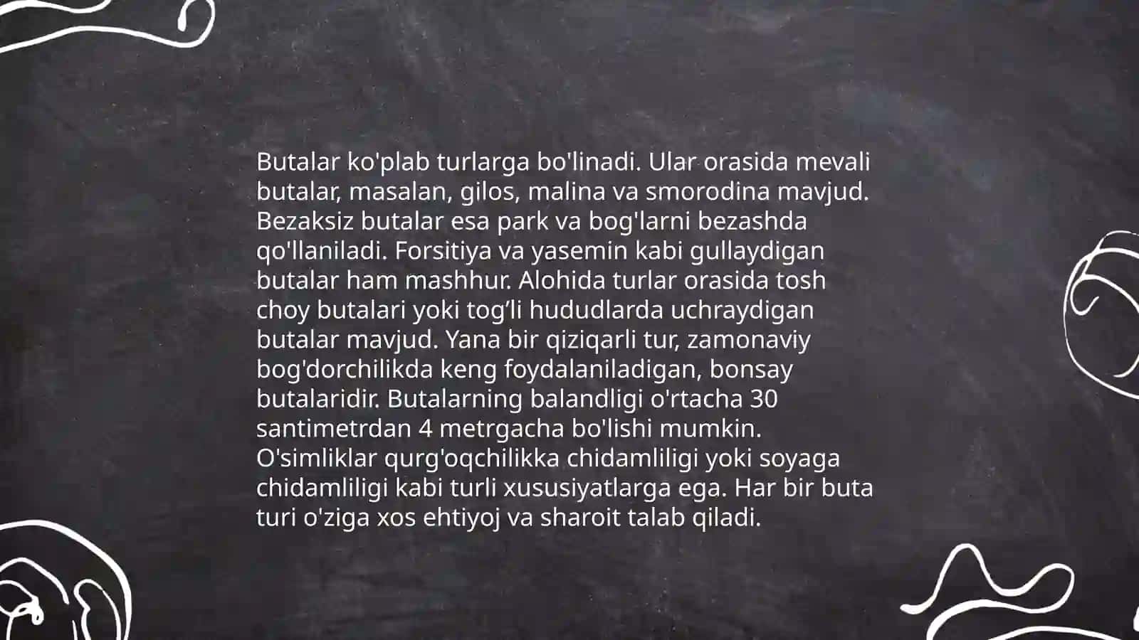 Daraxtlar va Butalar 4