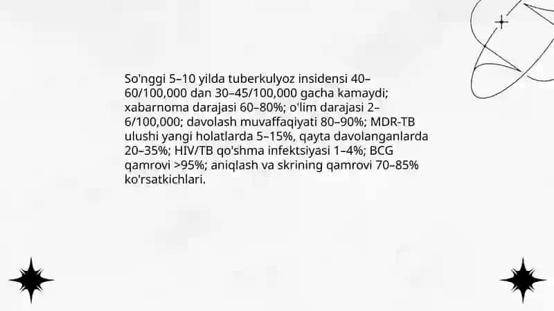 Ftiziatriya fanidan tayyorlangan Mustaqil ish 4