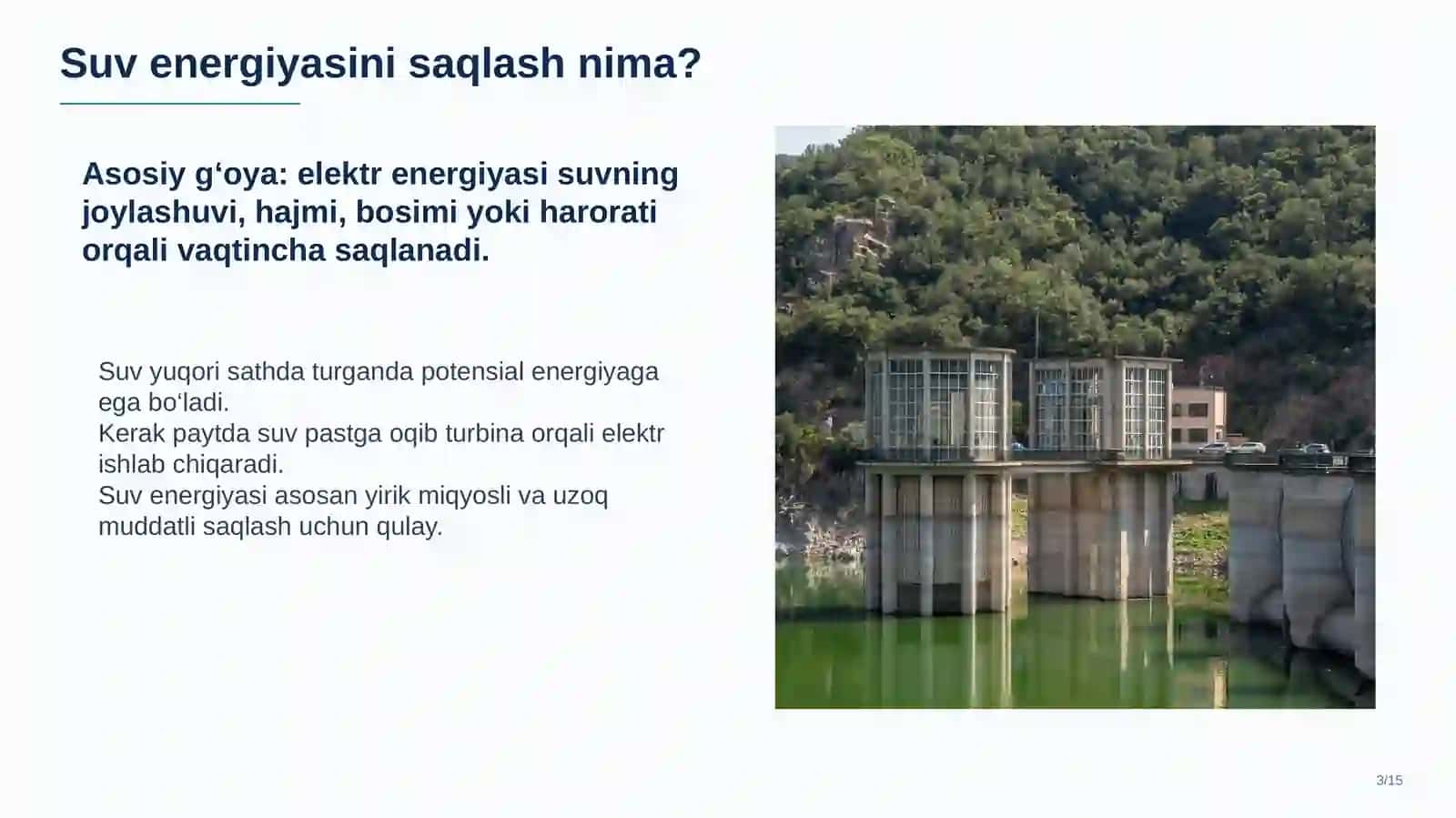 SUV ENERGIYASINI SAQLASH TURI VA SHAKLI 4