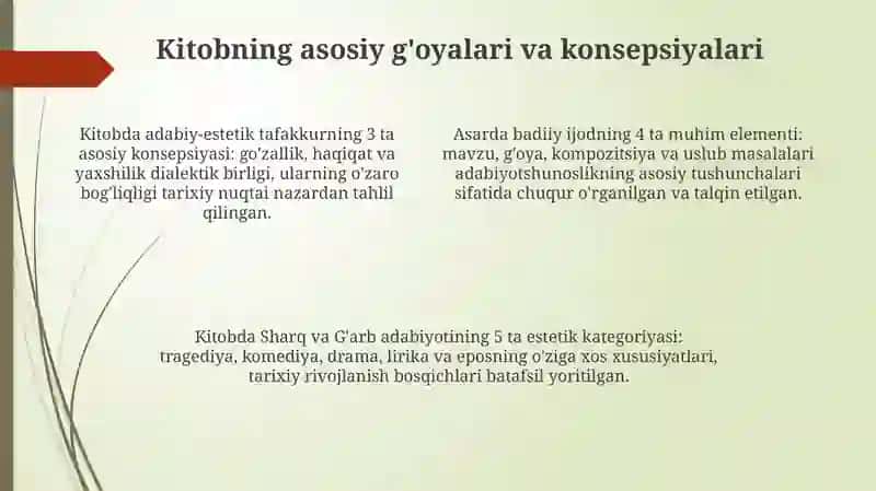Adabiy-estetik tafakkur tarixi kitobi 4