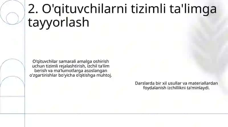 Ta’limning tizimlilik va izchillilik prinsiplarini amalga oshirish 4
