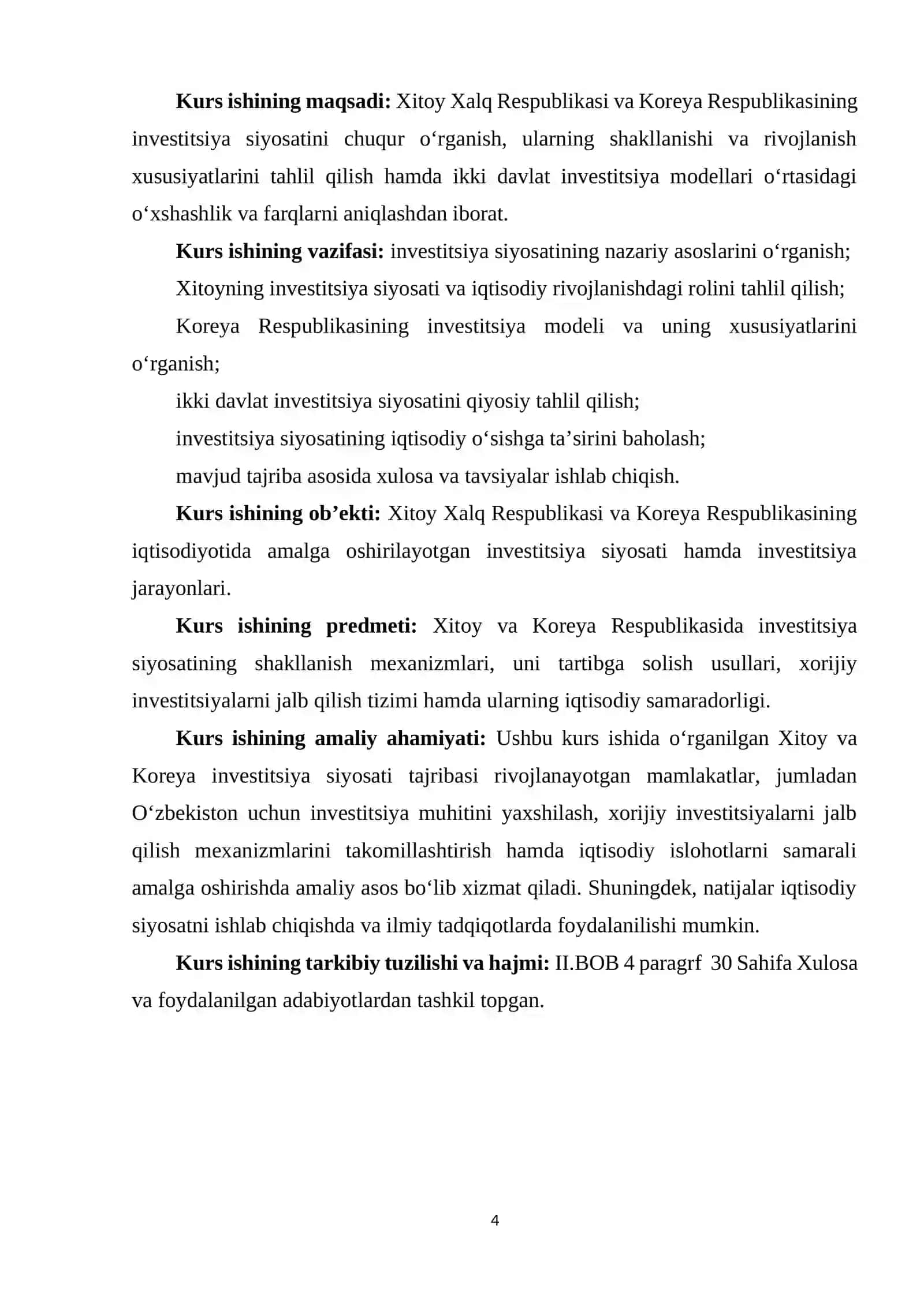 XITOY VA KOREA RESPUBLIKASIDA INVESTITSIYA SIYOSATI TAQQOSLAMASI 4