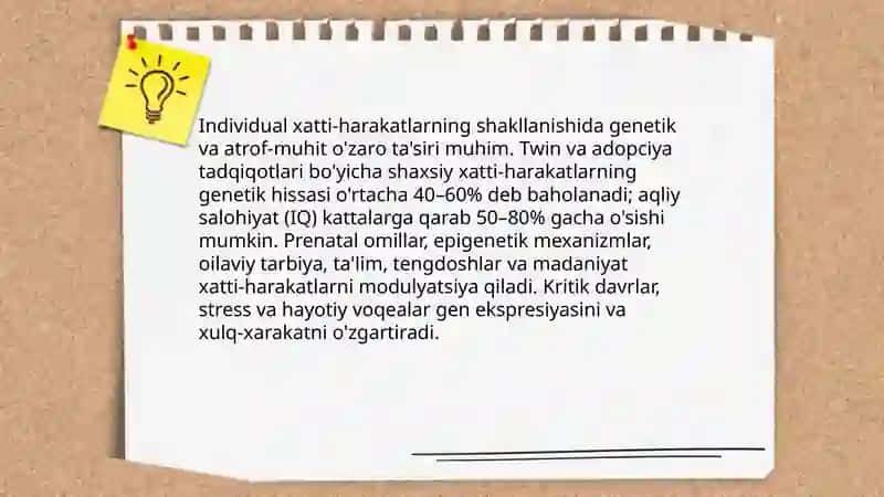 Ontogenezda inson psixikasining rivojlanishi 4
