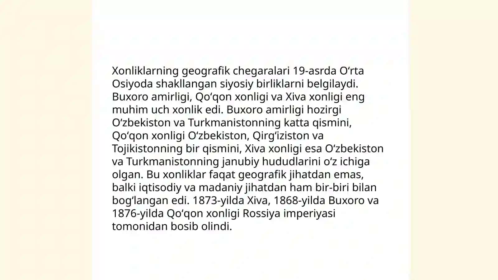 Uch xonlikning tashkil topishi 4