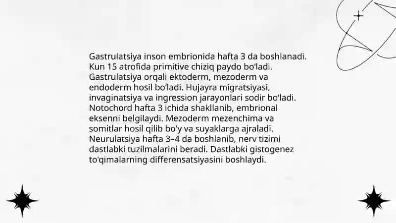 Odam ebriologiyasi asoslari(gistalogik tuzulishi va ahamiyati) 4
