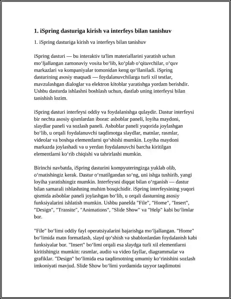 ISPRING DASTURIDA INTERAKTIV TEST TAYYORLASH 4
