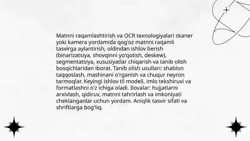 Raqamli axborot va matnni qayta ishlash texnologiyasi 4