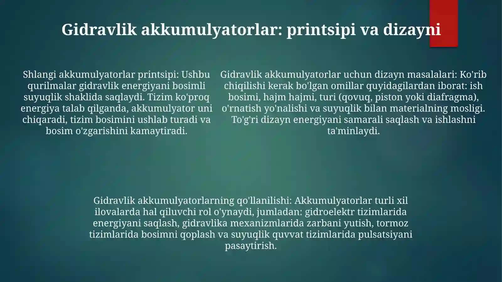 Issiqlik Va Gidravlik Akkumulyatorlar Hisobi 4