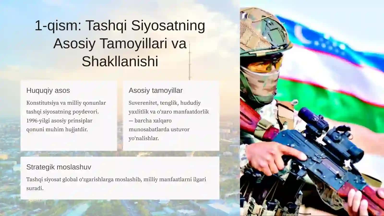 Tashqi ta'sirlarni yumshatish bo'yicha davlat siyosati 4