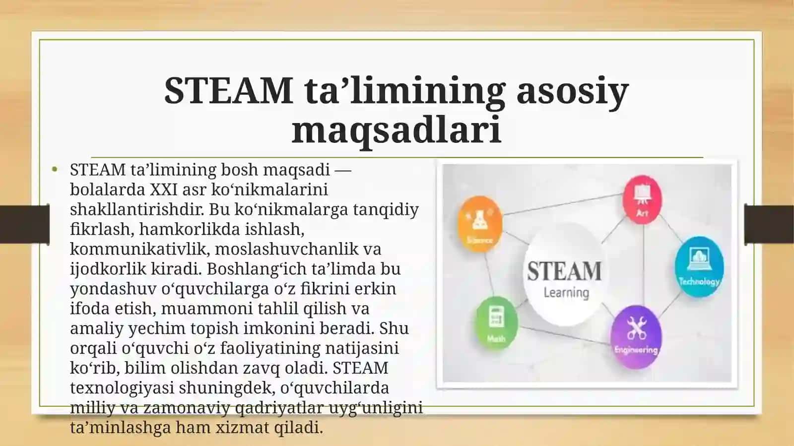 Boshlangichta’limda STEAM talim texnalogiyasini qo’llash 4