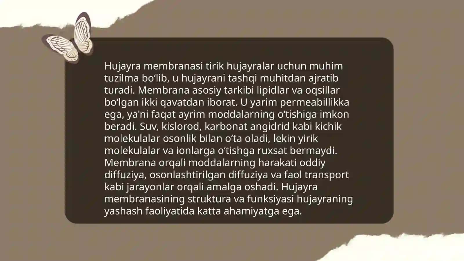 Hayvon organizmi hujayra va tòqimalarining tuzilishi rivojlanish shartlari 4