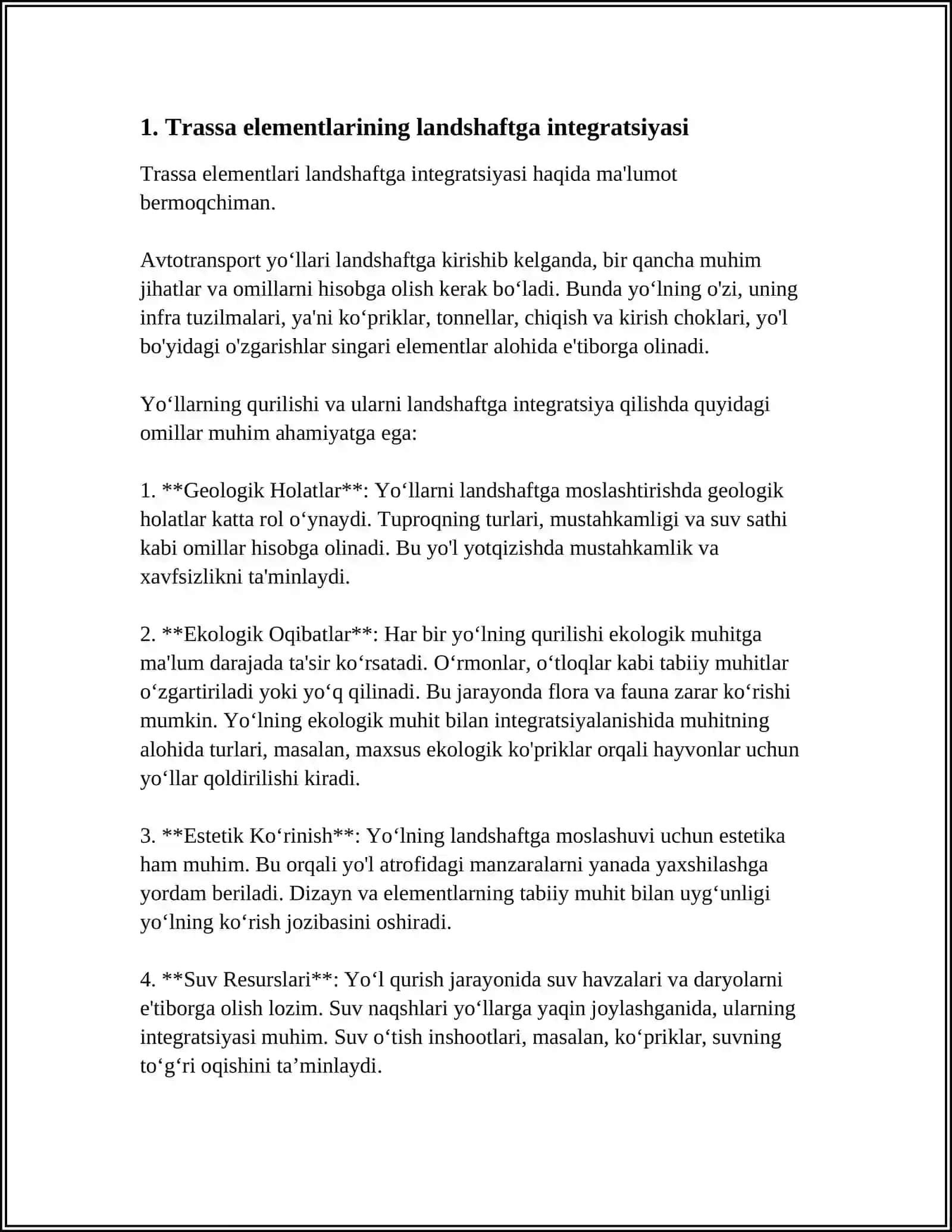 TRASSA ELEMENTLARINI LANSHAFT BILAN UYG‘UNLASHUVI 4