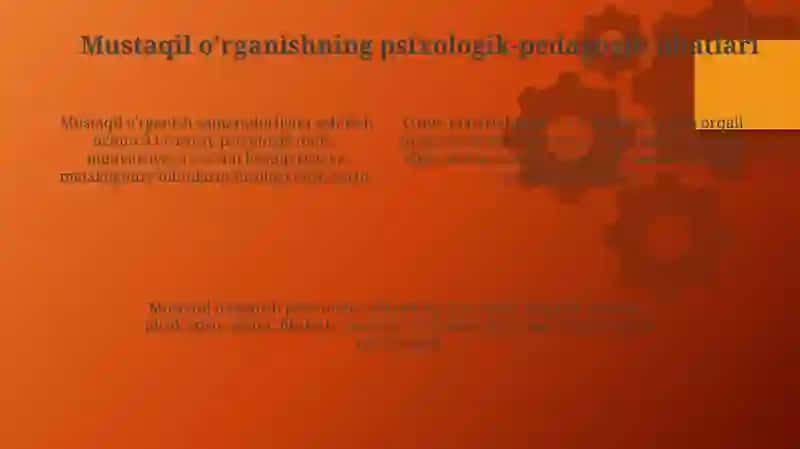 Mustaqil ta'lim topshirig'i: Pedagogik jarayon konsepsiyalari va uning psixologikasoslari 4
