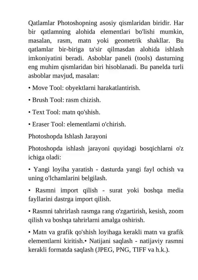 Adobe Photoshop Dasturi 4