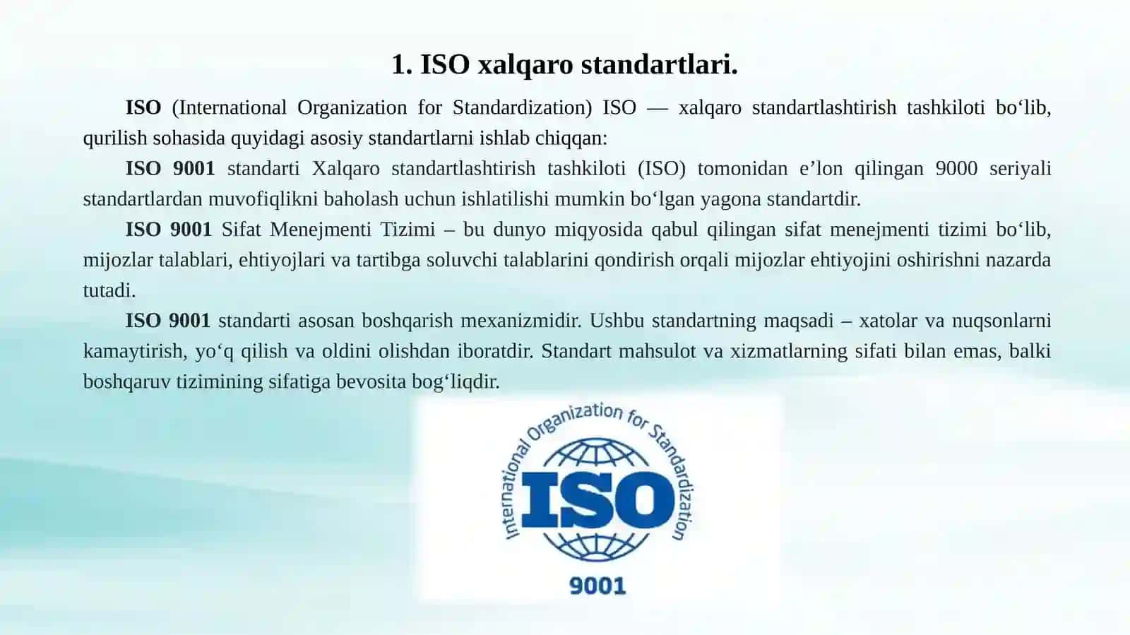 Xalqaro qurilish standartlari haqida umumiy tushuncha 4