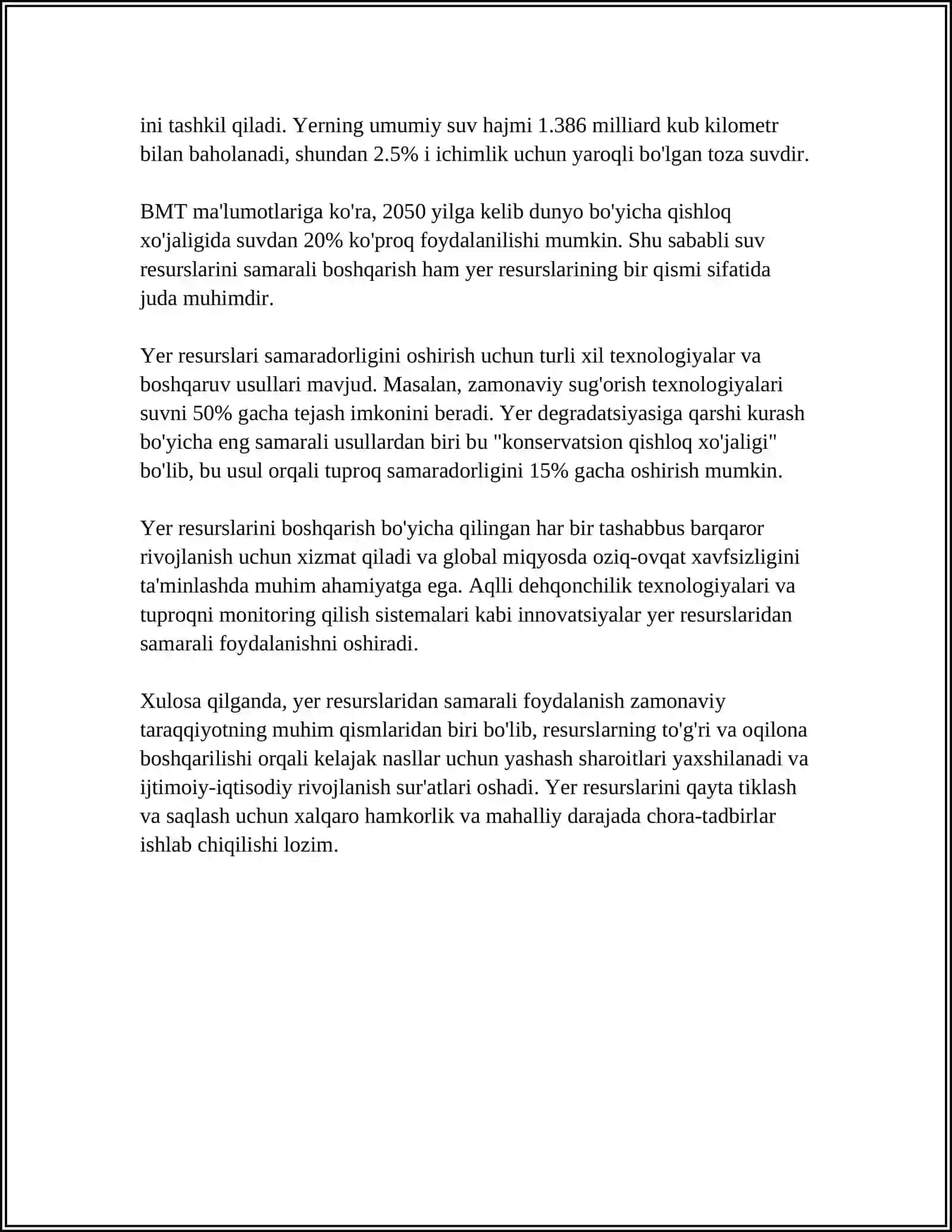 QISHLOQ XO'JALIGINING INTENSIV RIVOJLANISHI VA UNING ISTIQBOLLARI 4