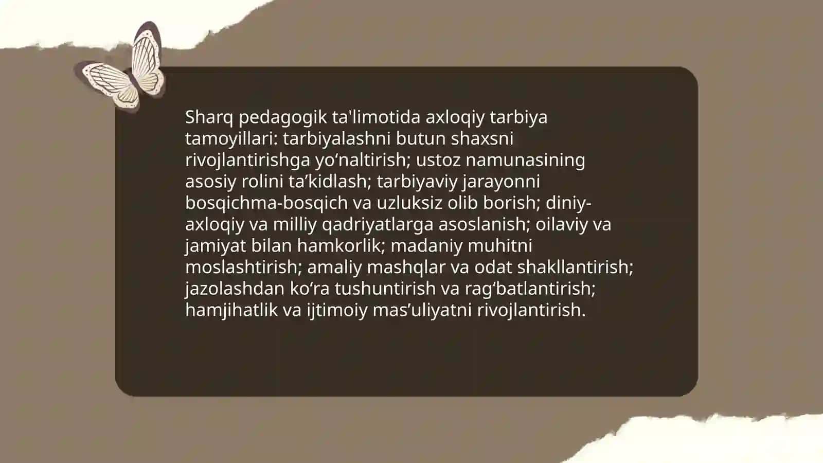 Sharq pedagogik ta'limotida ta'limiy-axloqiy qarashlar 4