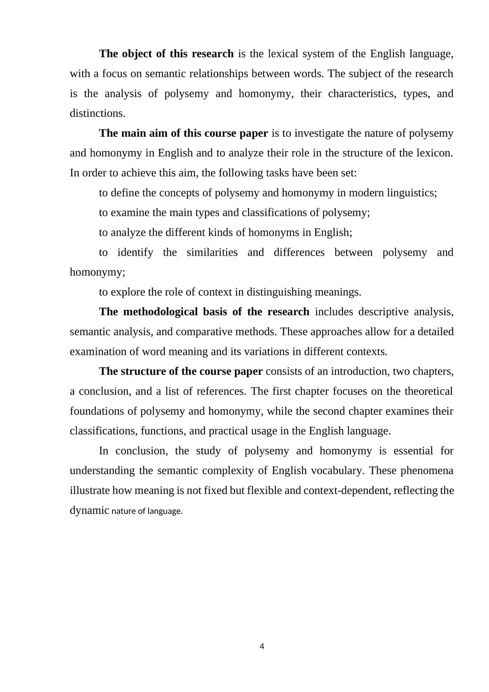 The polysemy and homonymy in English lexicology 4